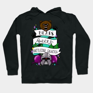 bears, beets, battlestar galactica colour Hoodie